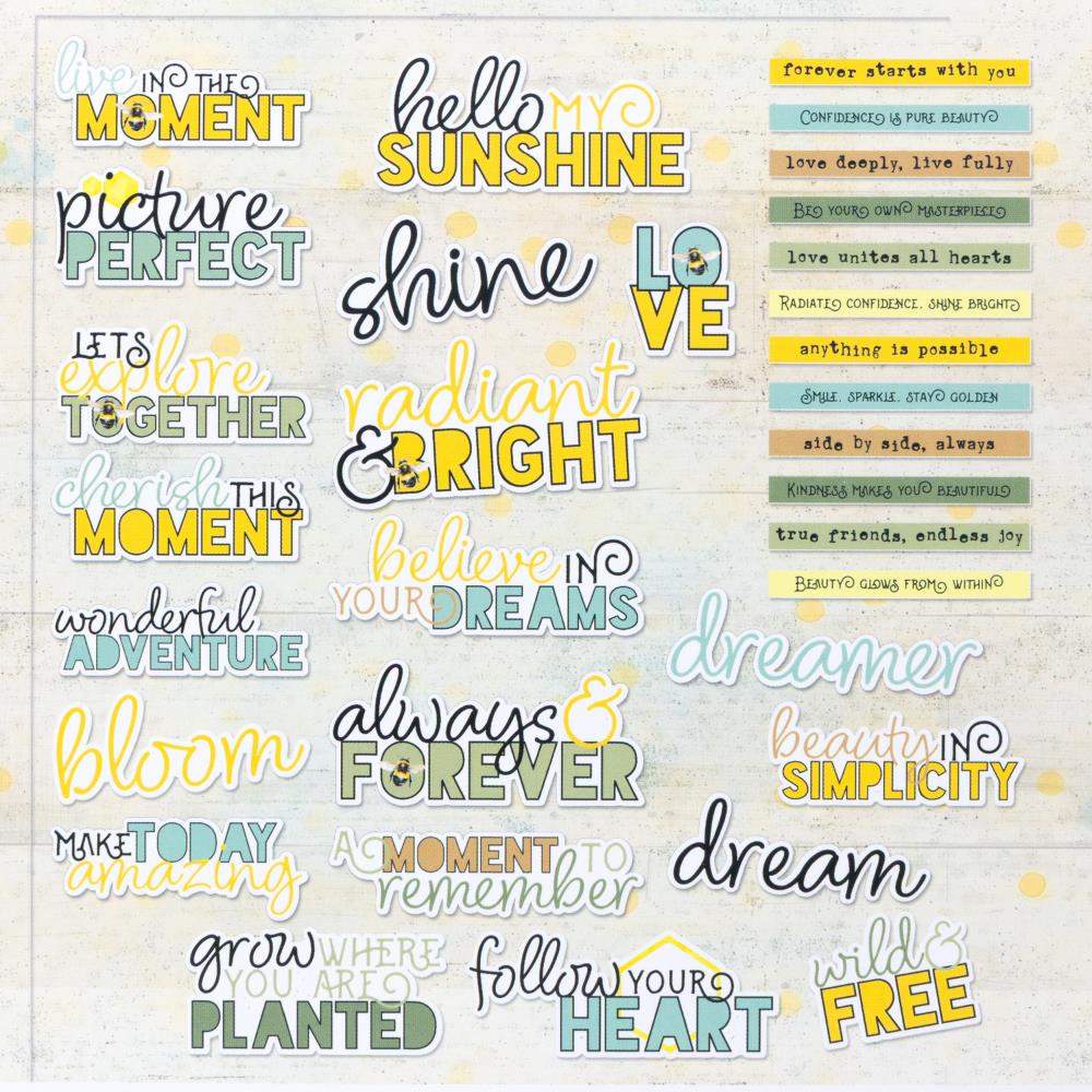 Botanical Buzz - Chipboard set