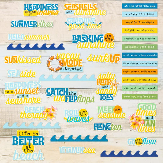 Beach Vibes - Chipboard Set