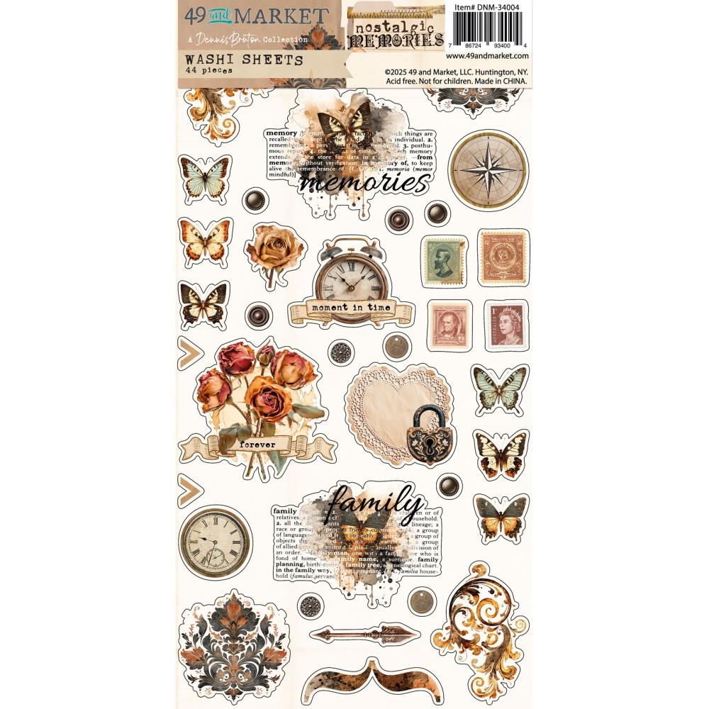 Nostalgic Memories  -  Washi Sheets