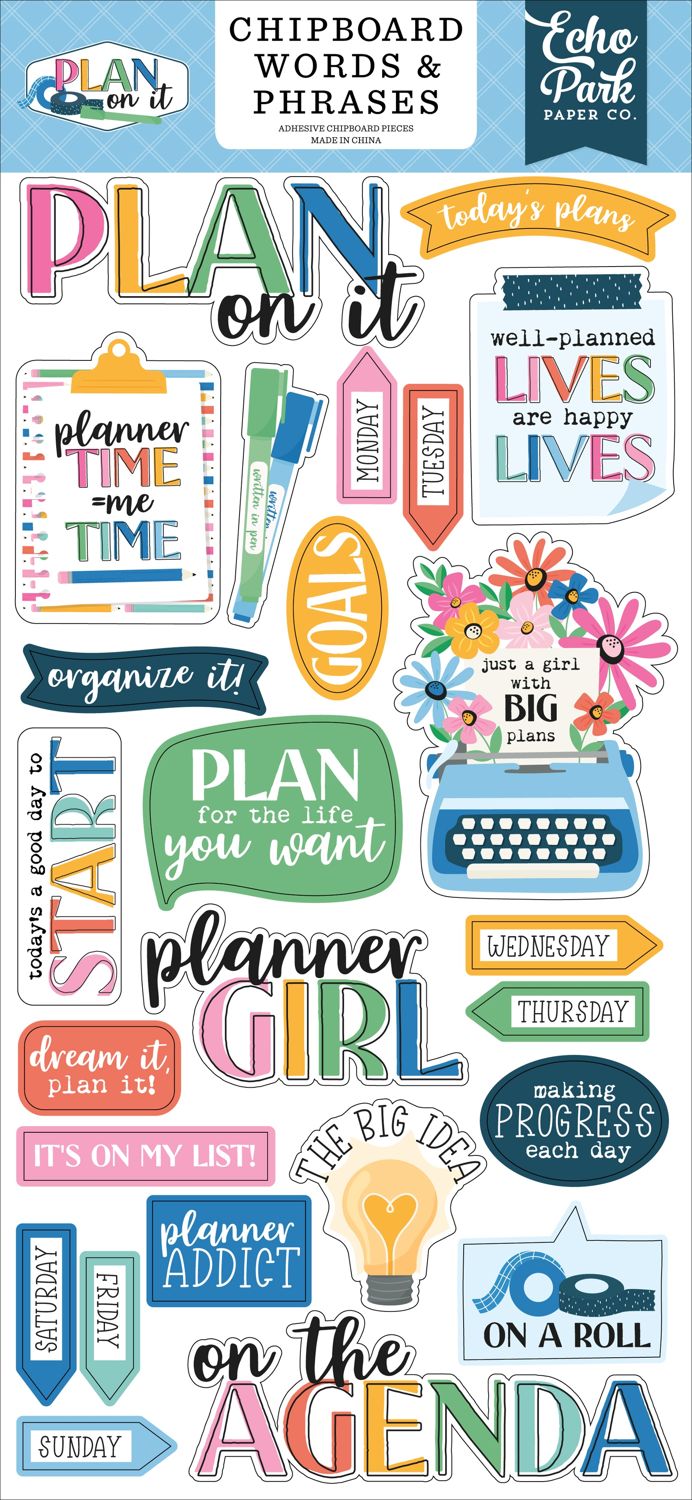 Plan On it - Chipboard Words & Phrases
