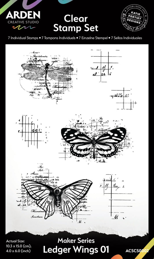 Hidden Creek - Ledger Wings 4 x 6 Clear Stamp Set