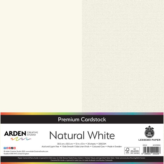 12 x 12 Cardstock - Natural White