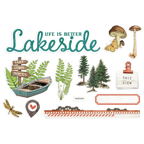 Simple Vintage Lakeside Page Pieces