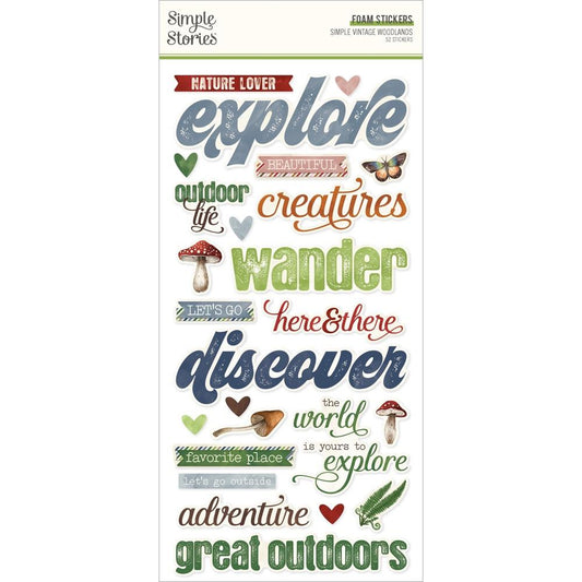 Simple Vintage Woodlands - Foam Stickers