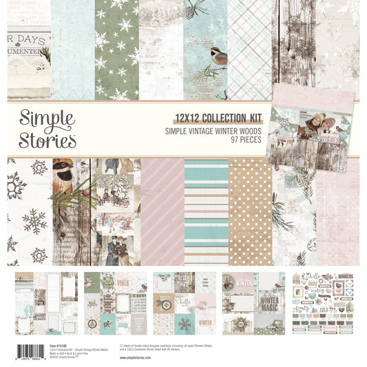 Simple Vintage Winter Woods