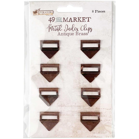 Essential Metal Index Clips - Antique Brass