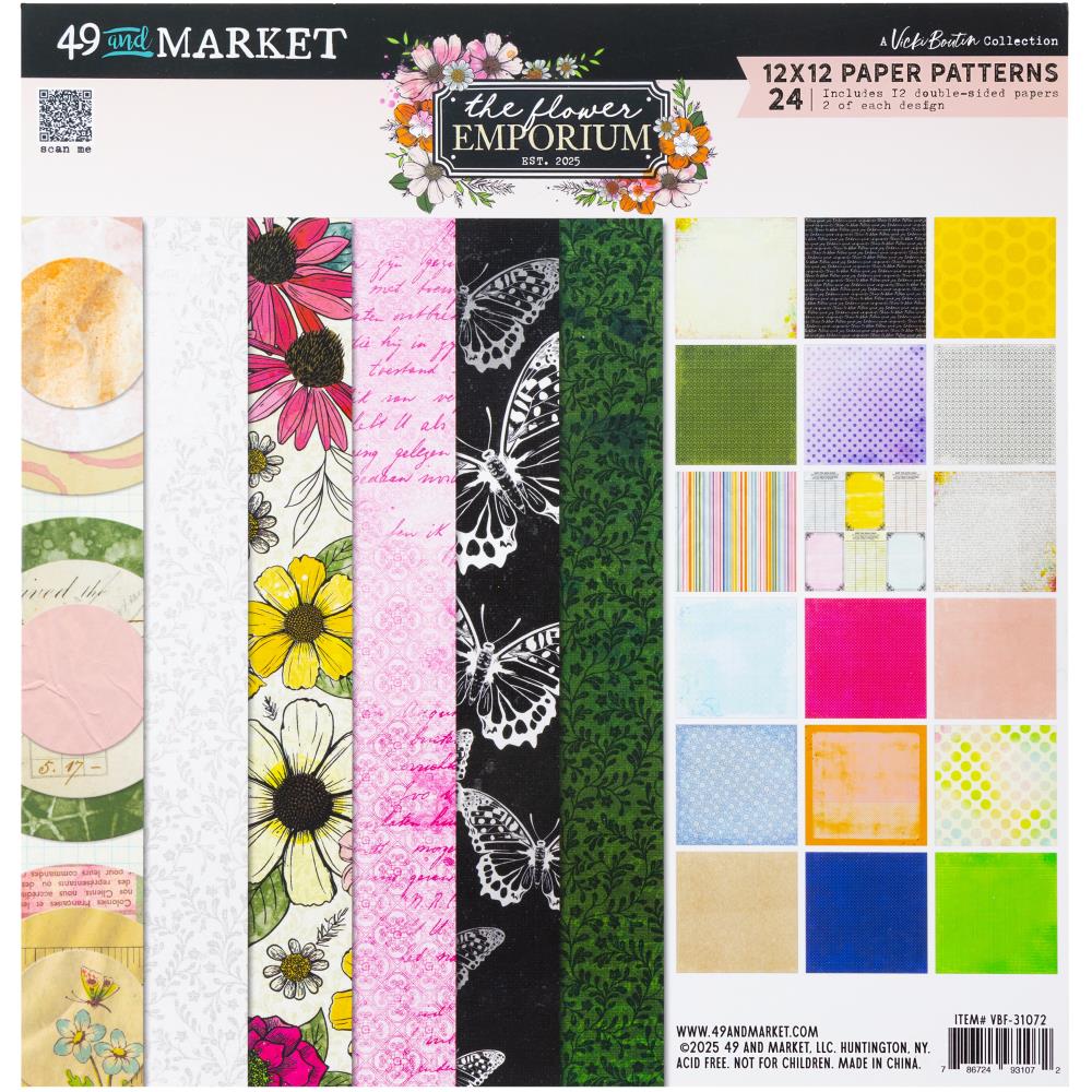 Flower Emporium -  12 x 12 Paper Pad