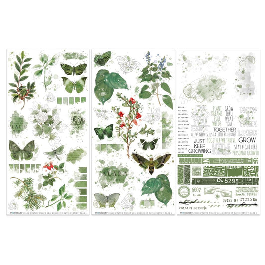 Color Swatch Willow - Rub On Transfers
