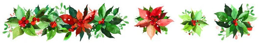 Season of Joy - Poinsettia Kiss-Cut PET Tape