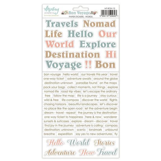 Bon Voyage - Stickers Words