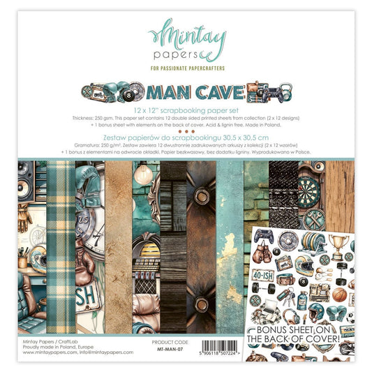 Man Cave - 12 x 12 Paper Set