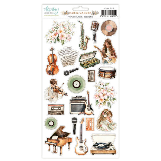 Music Garden - 6 x 12 Element Sticker Sheet