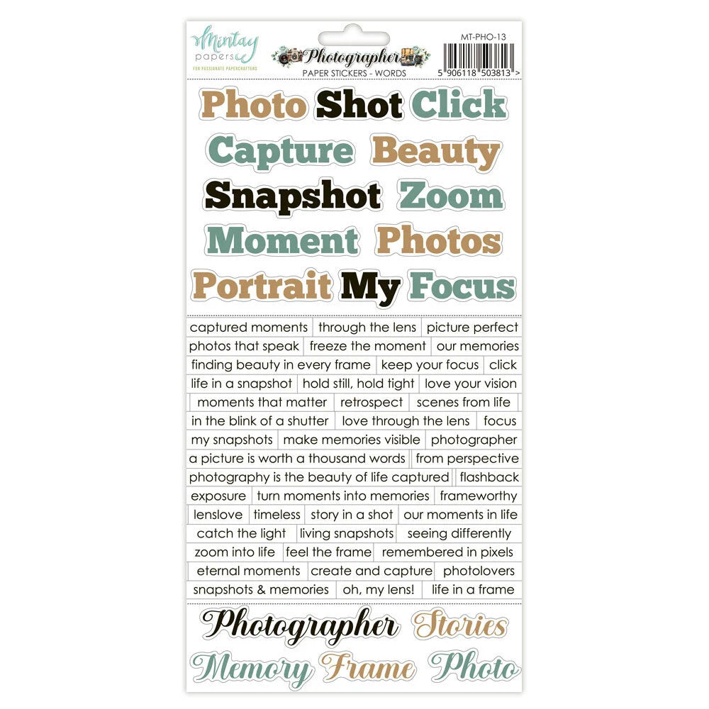 Photographer - Stickers Words