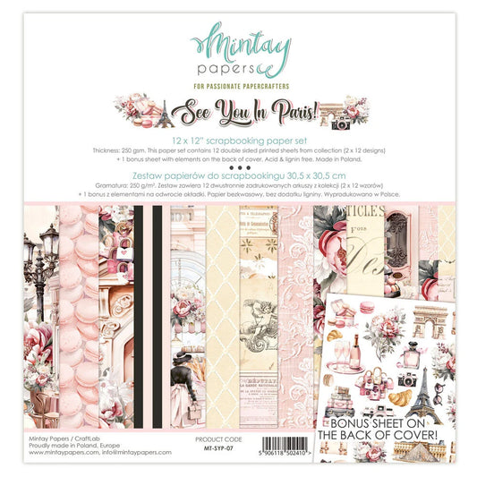 See You In Paris  - 12 x 12 Paper Set