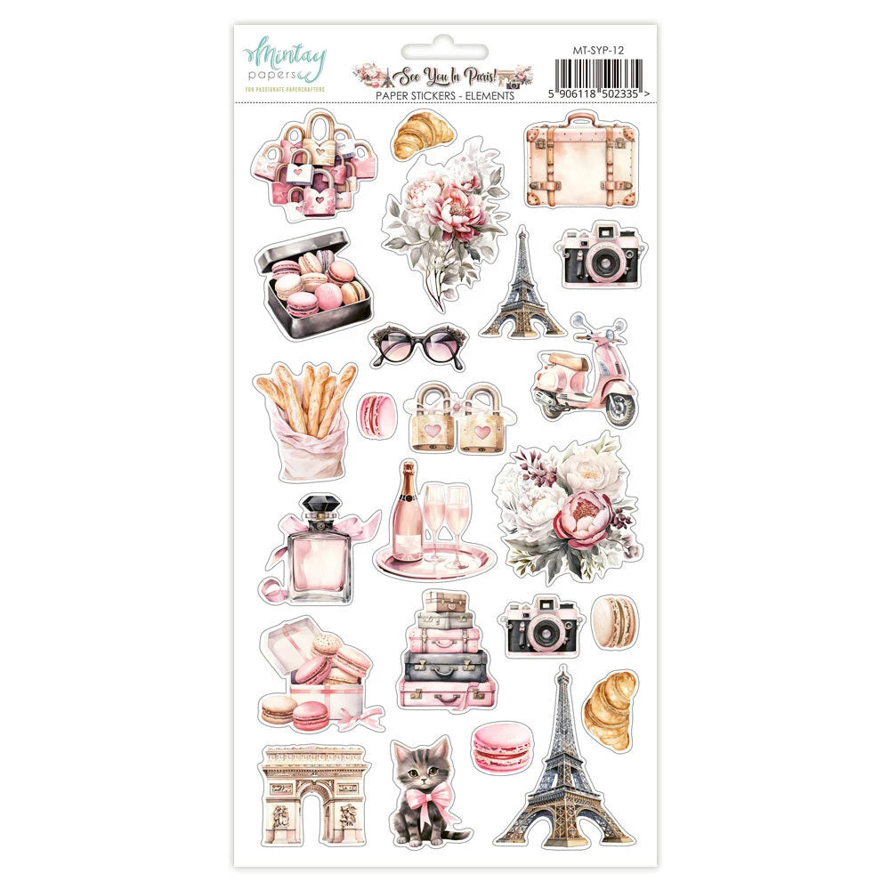 See You In Paris - 6 x 12 Element Stickers