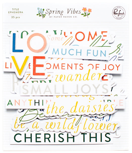 Spring Vibes Die Cut Titles