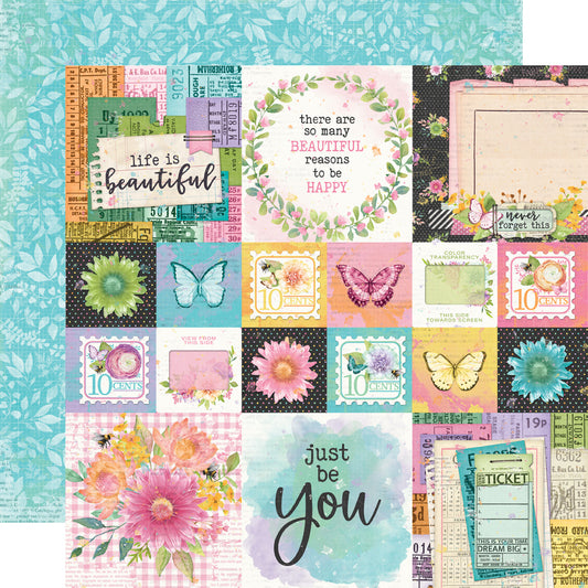 Simple Vintage Life in Bloom - 2x2 & 4x4 Elements